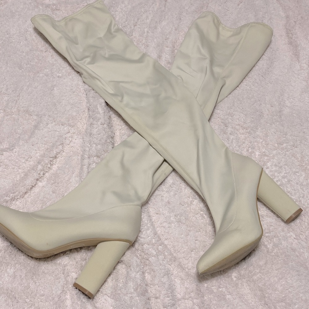 Knitting Stretch Boots High Heels For Women